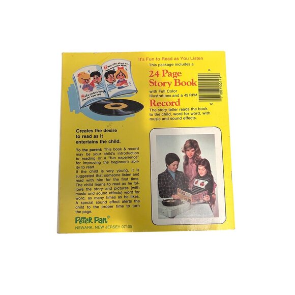 The Flintstones Zoo Adventure 45 RPM Book & Record Read along Peter Pan records - Picture 4 of 4